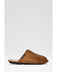 Шлепанцы из искусственной замши с подкладкой из искусственного меха, коричневый Threadbare