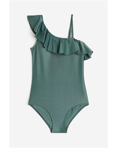 Купальник на одно плечо, зеленый H&m