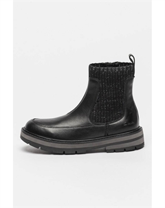 Кожаные сапоги «Прага» с синтетикой, черный Clarks