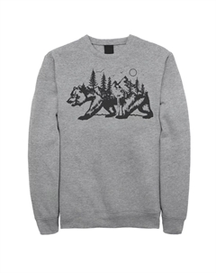 Свитшот Fifth Sun California Bear, серый Unbranded