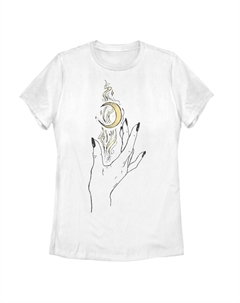 Художественная футболка Moon Hand для юниоров, белый Unbranded