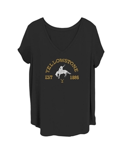 Детская футболка больших размеров с логотипом Yellowstone Cowboy Riding и графическим рисунком Licensed character