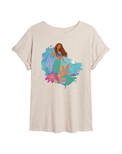 Детская струящаяся футболка Disney's The Little Mermaid Ariel с графическим рисунком, бежевый Licensed character