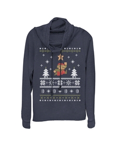 Детский пуловер с воротником-хомутом Super Mario Snow Level Ugly Christmas Nintendo