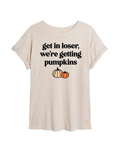 Струящаяся футболка Get In Loser Pumpkins для юниоров, бежевый Licensed character