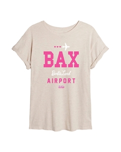 Футболка с рисунком «Барби: фильм Барби Ленд в аэропорту» для юниоров, бежевый Licensed character