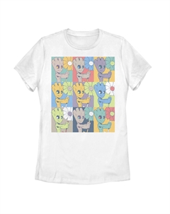 Классическая футболка с рисунком Groot Pop для юниоров со вставками «Стражи Галактики» Marvel