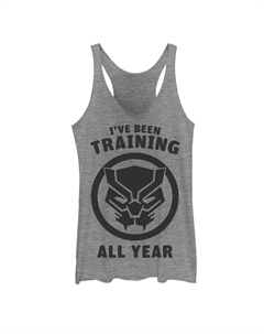 Майка с графикой для юниоров Avengers Black Panther Training, круглогодичная тренировка Marvel