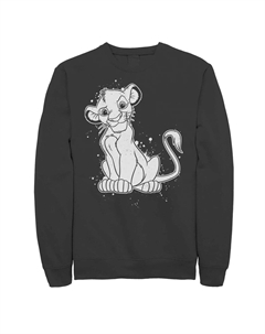 Флисовый топ с брызгами краски для юниоров Lion King Young Simba, черный Licensed character