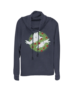 Классический пуловер с капюшоном и воротником-хомутом с рождественским венком и логотипом «Охотники за привидениями» для юниоров Licensed character