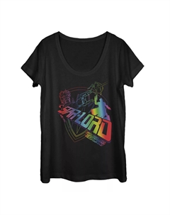 Детская футболка с овальным вырезом и графическим рисунком с радужным логотипом Guardians of Galaxy Star-Lord Marvel