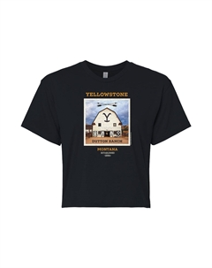 Укороченная футболка с рисунком Yellowstone Barn "Dutton Ranch" для юниоров Licensed character