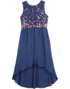 Праздничное платье для девочек со шлейфом из тюля, синий Bpc bonprix collection