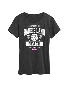 Волейбольная футболка с короткими рукавами и рисунком Missy Plus Barbie The Movie Land, темно-серый Licensed character