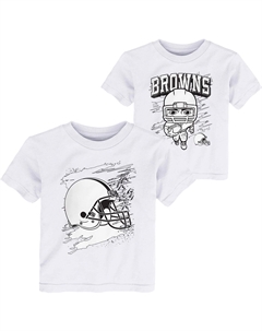 Набор из двух белых футболок Cleveland Browns Coloring Activity для малышей Outerstuff