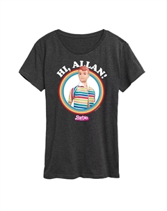 Футболка с короткими рукавами и рисунком Barbie The Movie Hi Allan для юниоров, темно-серый Licensed character