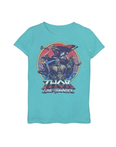 Футболка для девочек 7–16 лет Thor Love and Thunder Groupshot Marvel