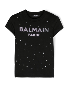 Kids футболка с логотипом, черный Balmain