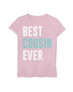 Бирюзовая футболка с ярким названием Best Cousin Ever для девочек 7–16 лет Licensed character