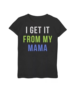 Розовая футболка с рисунком ко Дню матери для девочек 7–16 лет «Получите это от моей мамы», черный Unbranded