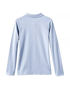 Женская рубашка-поло с интерлоком для девочек от 2 до 20 лет, школьная форма , черный Lands' end