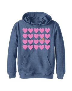 Мальчики 8–20 лет восточноевропейского времени. Сетка розового сердца святого Валентина E.T. Пикирующая толстовка с капюшоном Licensed character