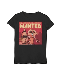 Футболка с изображением портрета и графикой Rocket Wanted для девочек 7–16 лет Marvel