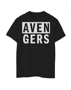 Двухцветная футболка с надписью Avengers для мальчиков 8–20 лет Marvel