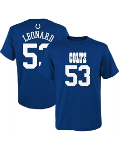 Молодежная футболка Darius Leonard Royal Indianapolis Colts Mainliner с именем и номером Outerstuff