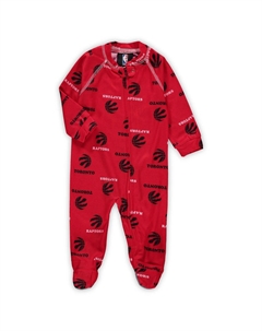Красная пижама с молнией во всю длину и реглан для младенцев Toronto Raptors Team Outerstuff