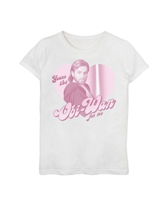 Футболка с изображением сердца и портрета для девочек 7–16 лет «Звездные войны Оби-Ван для меня» Star wars