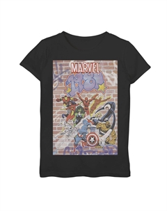 Эксклюзивная футболка D23 с граффити 1980 года для девочек 7–16 лет Marvel