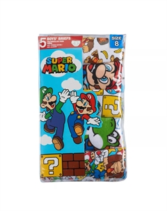 Набор из 5 трусов Super Mario Bros., мультиколор Licensed character
