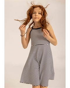 Платье из джерси, цвет white black Minoti