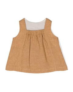 Льняной топ без рукавов, нейтральный цвет Il gufo