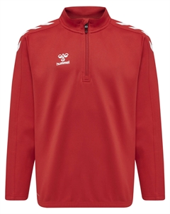 Толстовка Mit Kurzem Reißverschluss Hmlcore Xk Half Zip Poly Sweat Kids, цвет TRUE RED Hummel