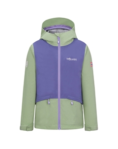 Дождевик Girl's Gjende, цвет Violet Blue/Pistachio Green/Lilac Trollkids