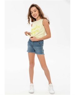 Джинсовые шорты WITH EMBROIDERY, цвет blue denim Minoti