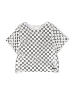 Топ в клетку с пайетками, серый Michael kors kids
