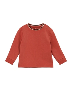 Рубашка с длинным рукавом MIT RINGELKRAGEN, цвет rostrot S.oliver