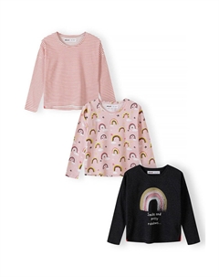 Рубашка с длинным рукавом 3 PACK LONG SLEEVE, цвет dark grey Minoti