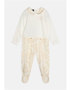 Комбинезон BODYSUIT WITH FEET BAROCCO KIDS MEDUSA PRINT UNISEX, цвет bianco/beige Versace