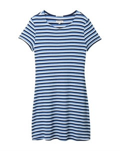 Вязаное платье, цвет navy middle blue white stripe Tom tailor