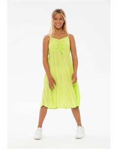 Платье дневное CRINKLED WITH RUCH, цвет green Minoti