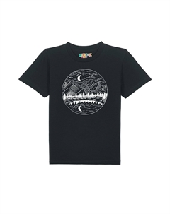 Футболка с принтом MOUNTAINS BY NIGHT, цвет black Watapparel