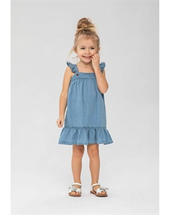 Джинсовое платье CHAMBRAY FRILLED, цвет light blue denim Minoti