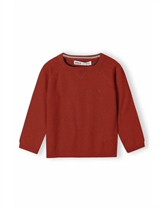 Вязаный свитер CREW NECK, цвет dark red Minoti