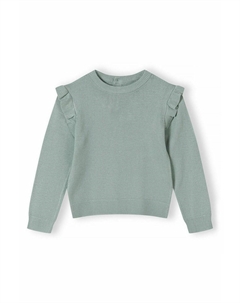 Вязаный свитер FRILL SLEEVES, цвет mint Minoti