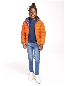 Куртка демисезонная HOODED PUFFER, цвет orange Minoti