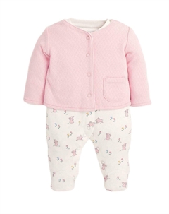 Комбинезон 2-PIECE SLEEPSUIT & JACKET SET ., цвет pink Jojo maman bébé